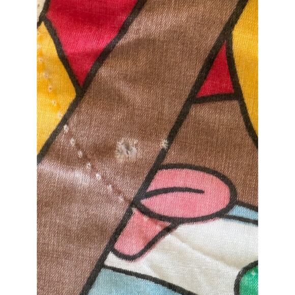 Disney Mickey Friends Sports Comforter Minnie Goofy Donald Vtg 80s Reversible - Picture 11 of 14